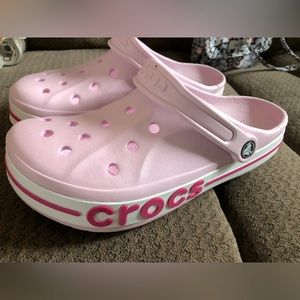 Crocs Bayaband Pink W 10 M 8 Like New!